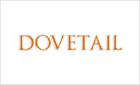 A white background with the word dovetail written in orange.